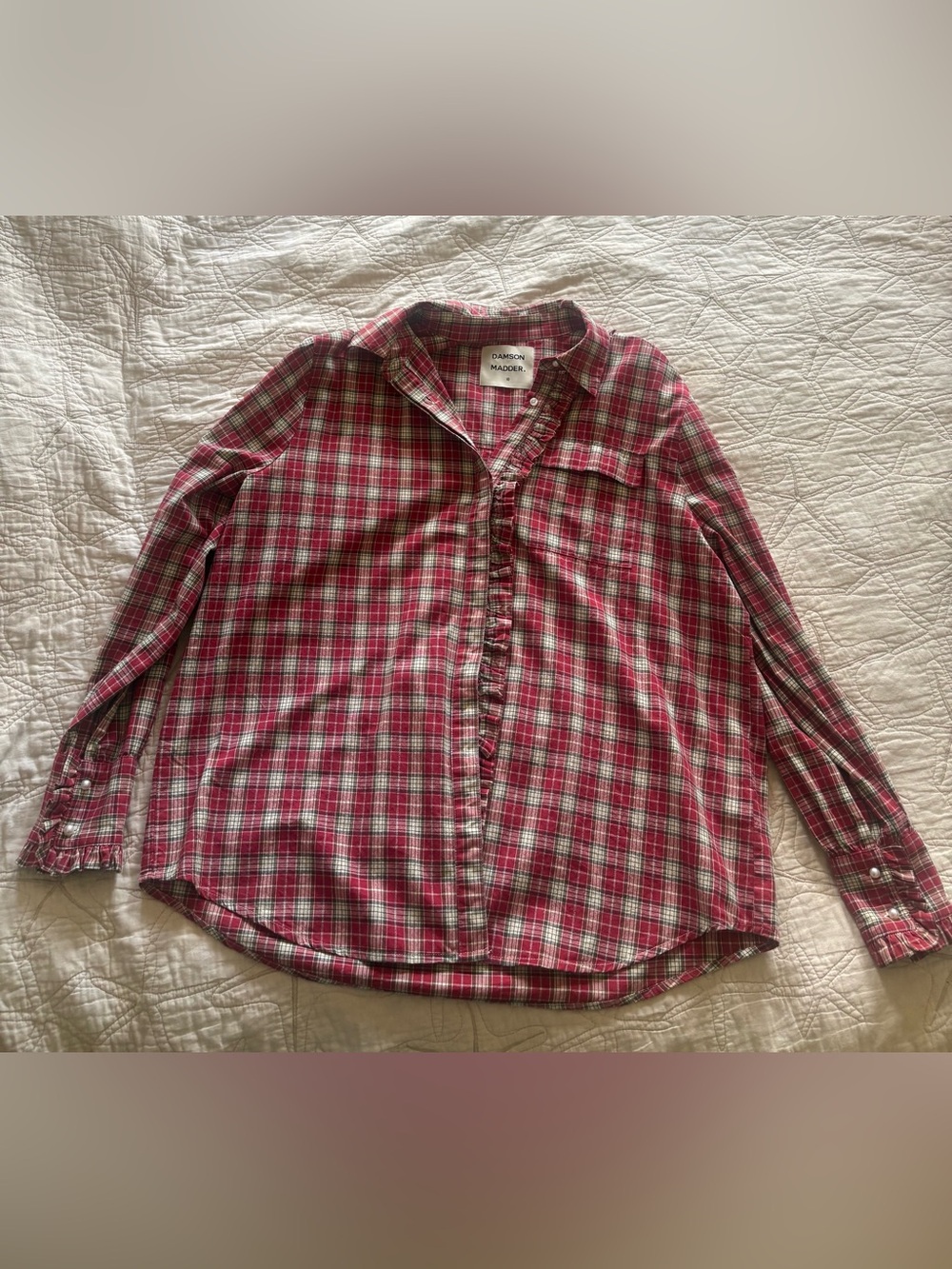 Damson Madder plaid top